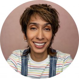 Monica Sagar Non-binary Headshot Voiceover Artist